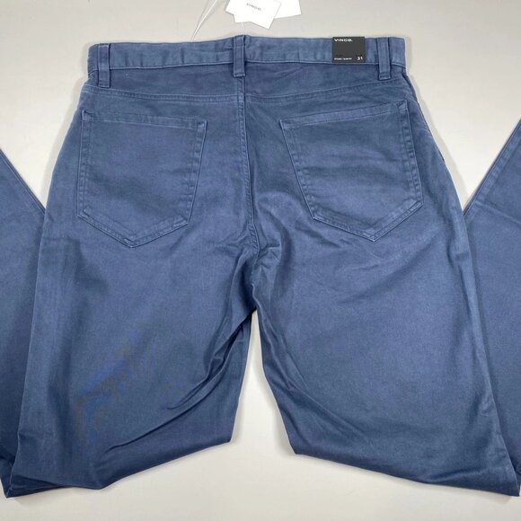 Vince Men’s Slim Fit Stretch Cotton 5-Pocket Pants Size 31 Blue Washed Ink - Picture 4 of 9